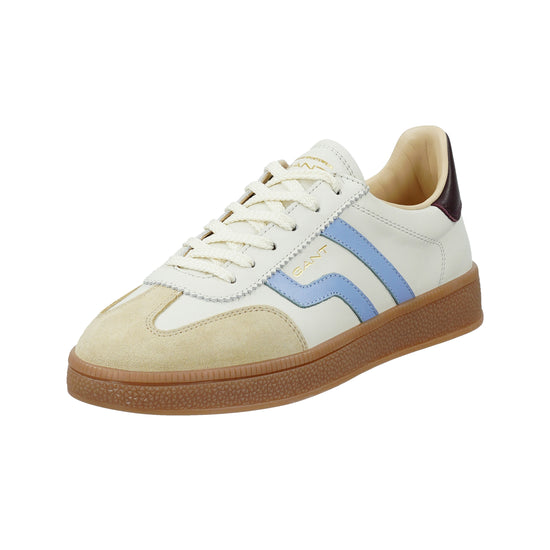 Skórzane sneakersy damskie niebieskie