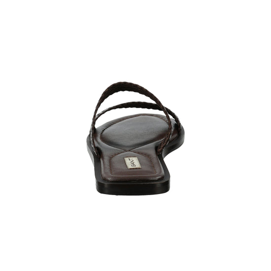 Skórzane klapki damskie brązowe