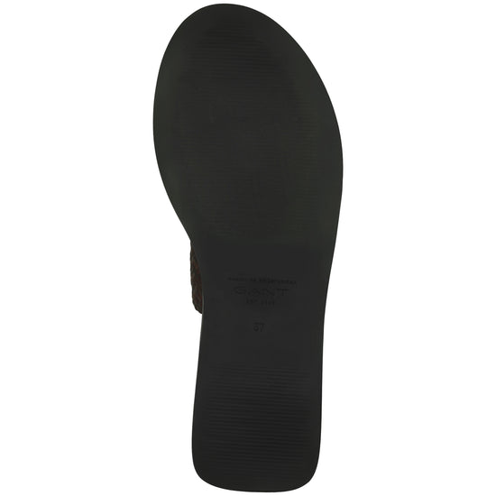 Skórzane klapki damskie brązowe