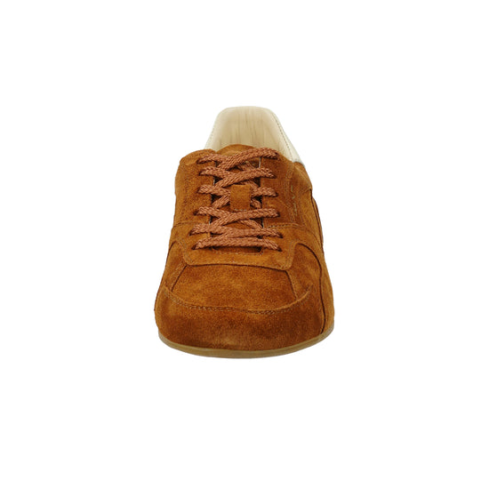 Skórzane sneakersy damskie brązowe