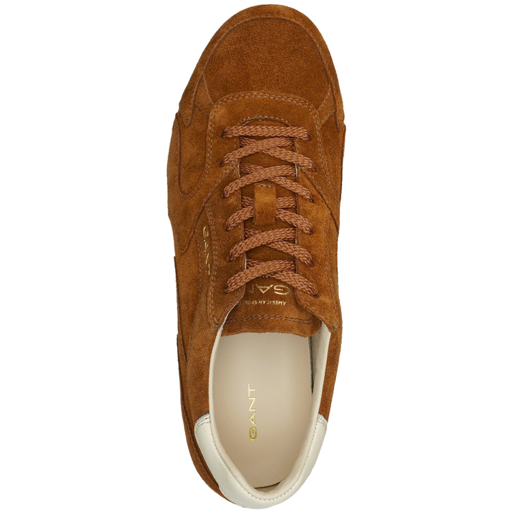 Skórzane sneakersy damskie brązowe