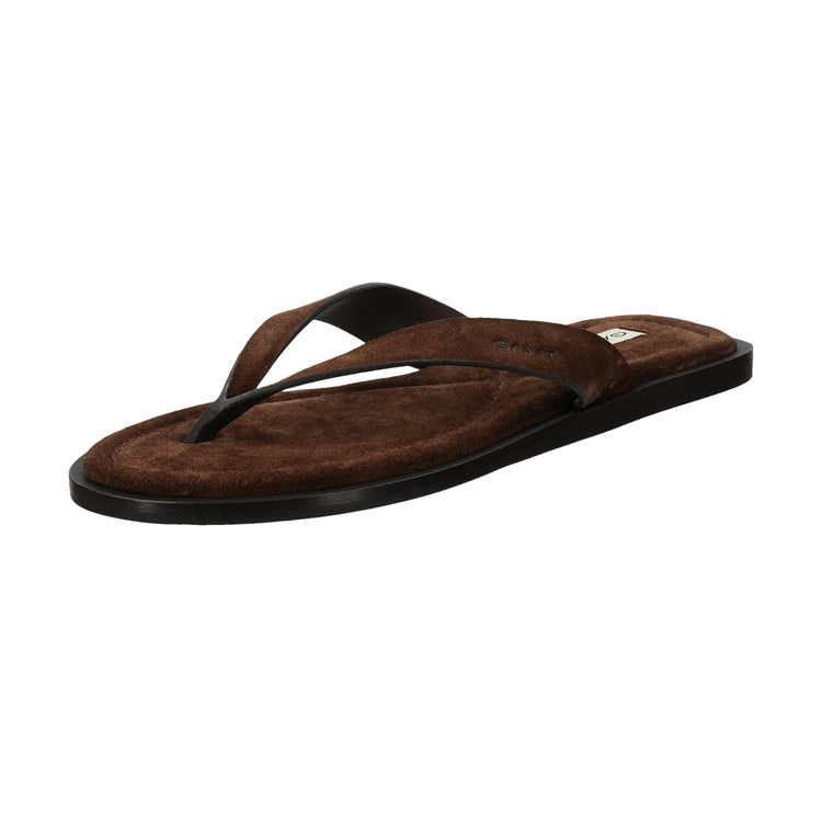 Skórzane sandały damskie brązowe