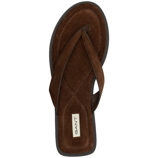 Skórzane sandały damskie brązowe