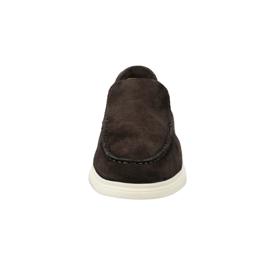 Skórzane loafersy męskie brązowe
