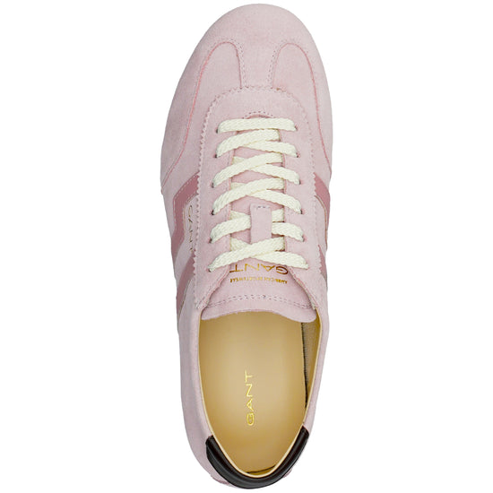 Skórzane buty sportowe damskie różowe