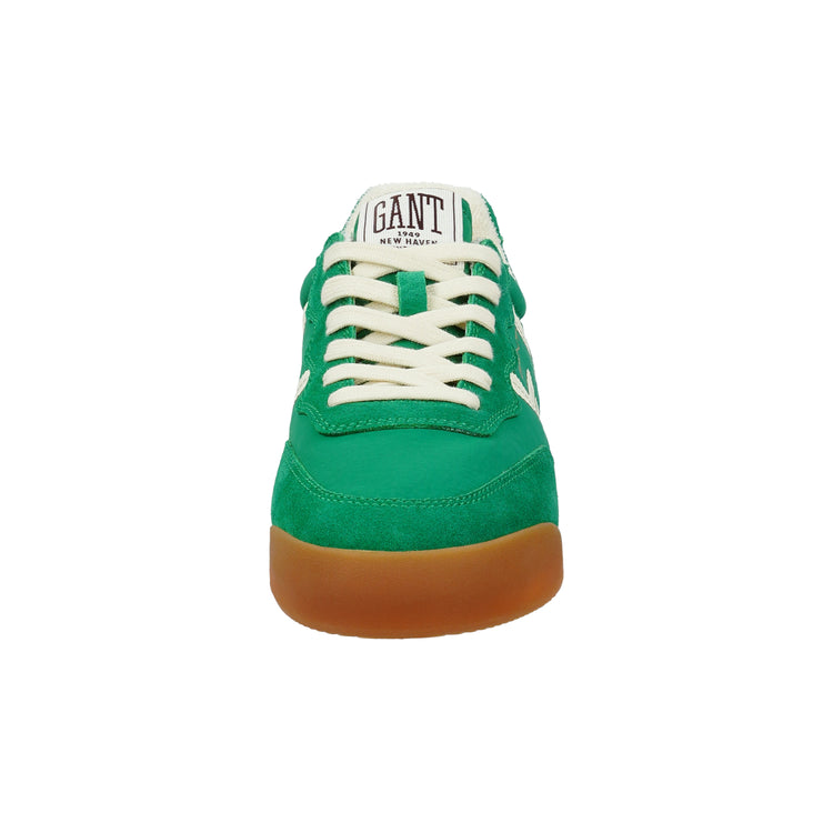 Skórzane sneakersy damskie zielone