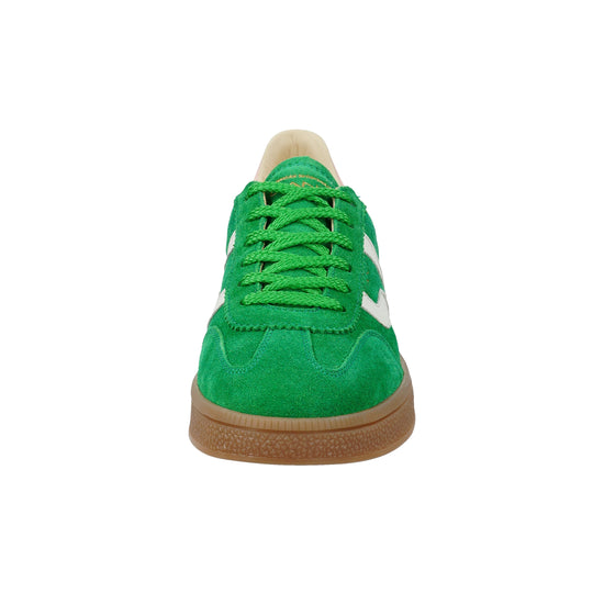 Skórzane sneakersy damskie zielone
