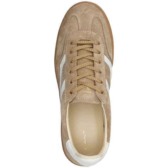 Skórzane buty sportowe damskie brązowe