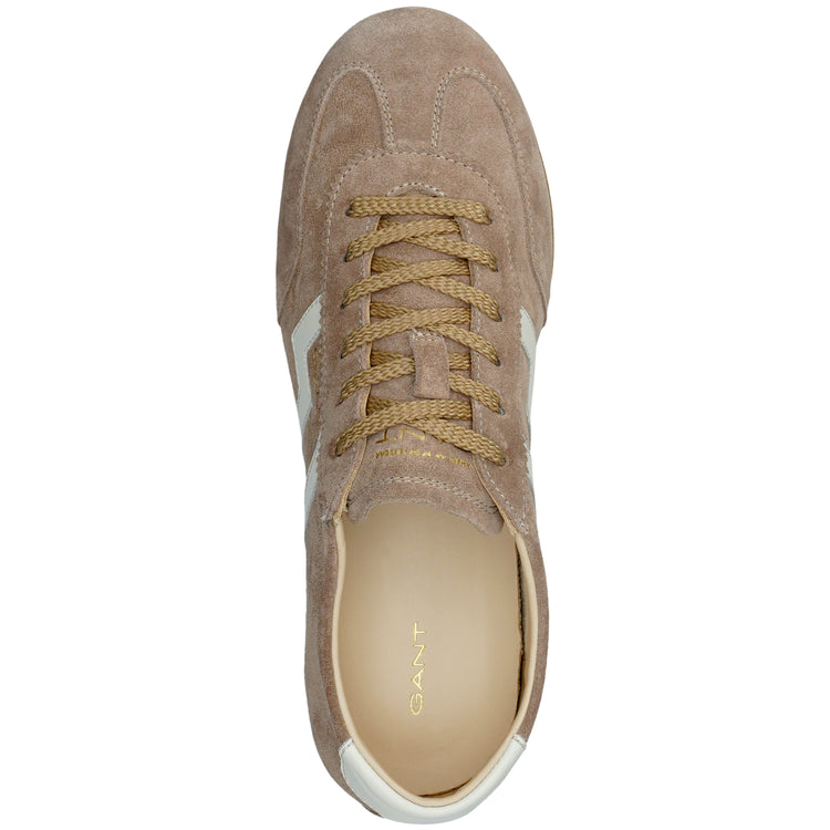 Skórzane sneakersy damskie brązowe