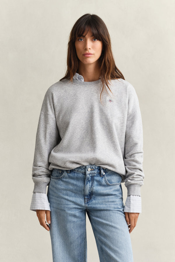 Bluza damska relaxed fit szara