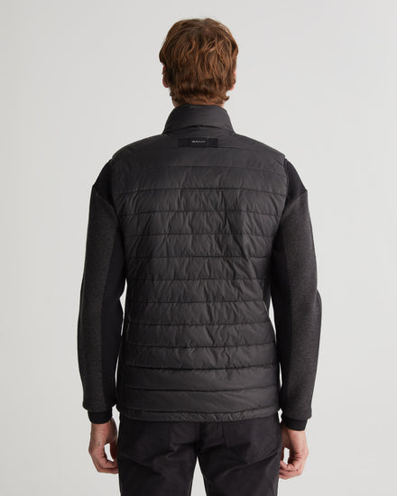 Bezrękawnik męski z nadrukiem regular fit czarny