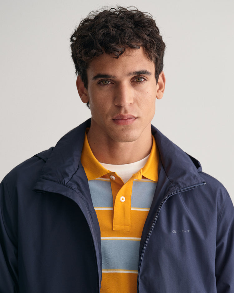 Kurtka męska z kapturem regular fit granatowa