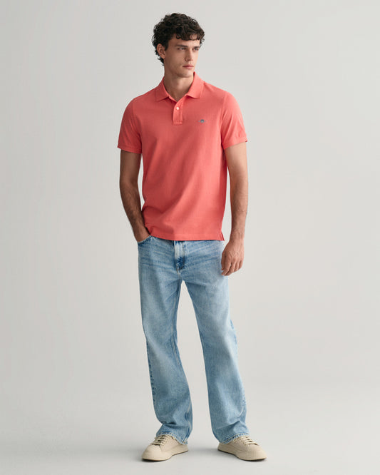 Koszulka polo regular fit z piki
