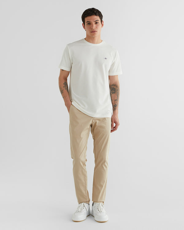 Spodnie męskie slim fit beżowe