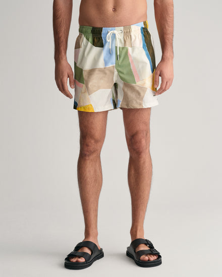 Szorty kąpielowe męskie regular fit żółte