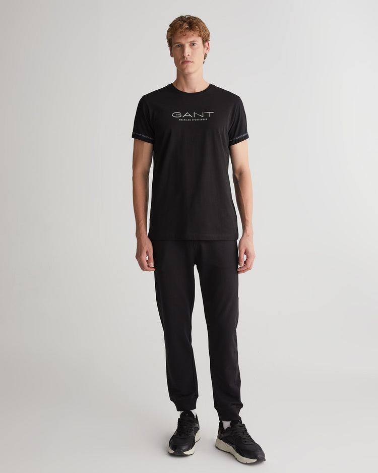 Męska koszulka z taśmą z logo C na szyi