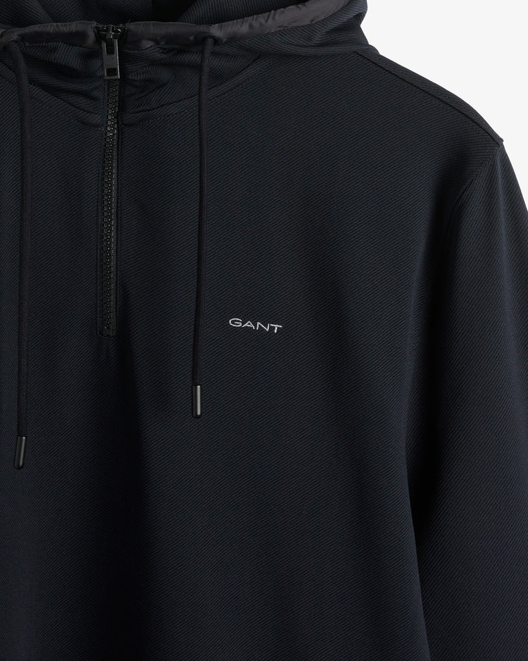 Bluza męska z zamkiem do połowy regular fit czarna