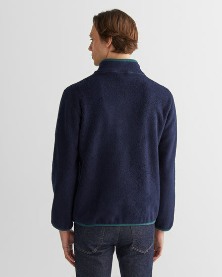 Bluza męska z zamkiem do połowy z długim rękawem regular fit