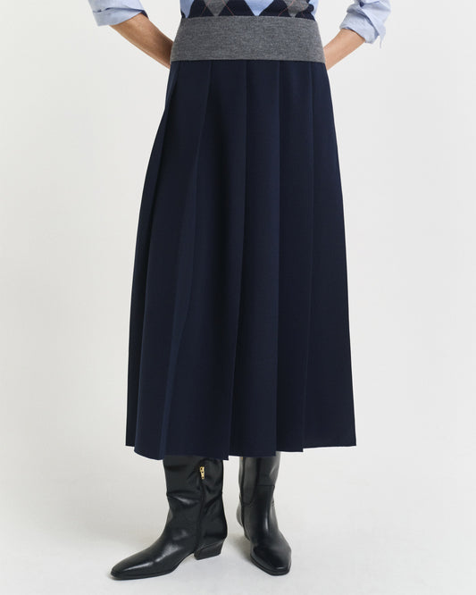 Spódnica damska regular fit granatowa