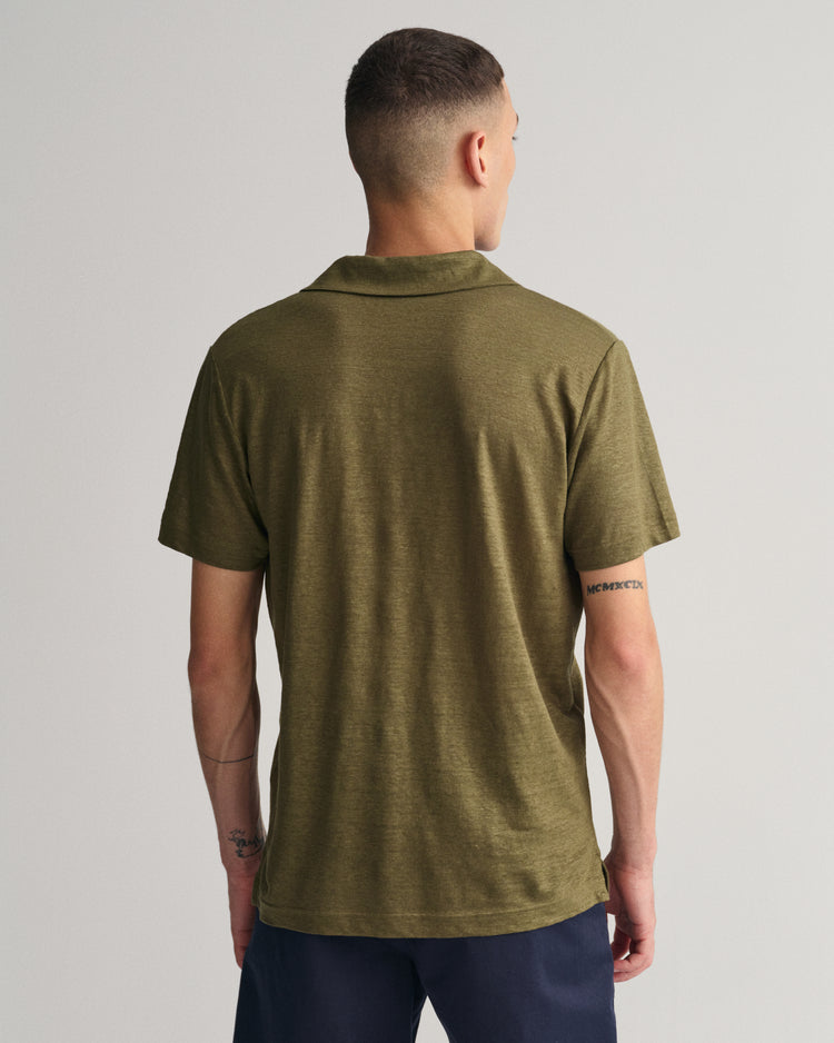 Polo męskie z krótkim rękawem regular fit zielone