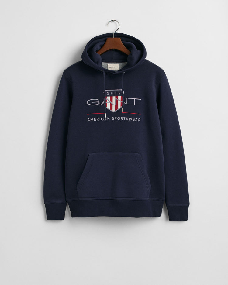 Bluza męska z kapturem regular fit granatowa