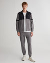 Bawełniana bluza męska z zamkiem regular fit szara