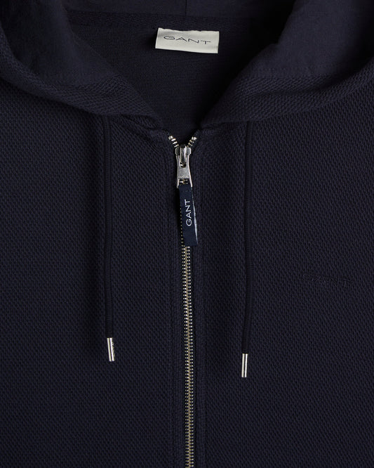 Bawełniana bluza męska z zamkiem regular fit granatowa