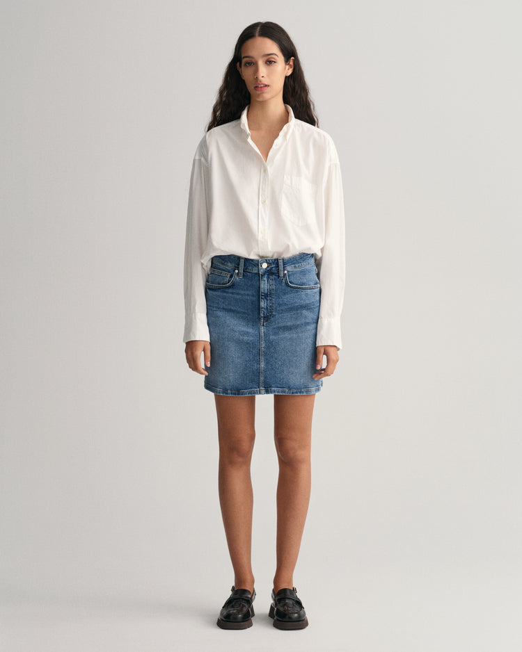 Spódnica damska regular fit niebieska