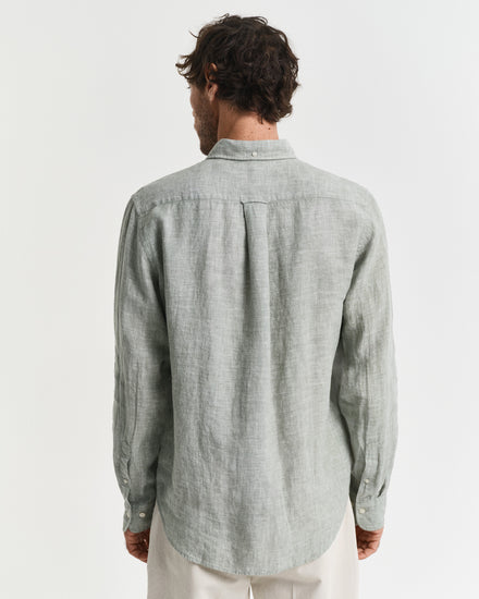 Koszula męska z długim rękawem regular fit zielona