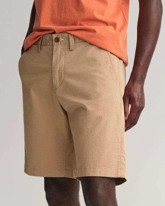 Szorty męskie slim fit beżowe