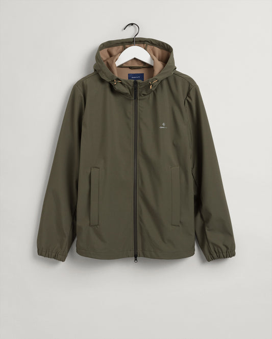 Kurtka męska z kapturem zielona