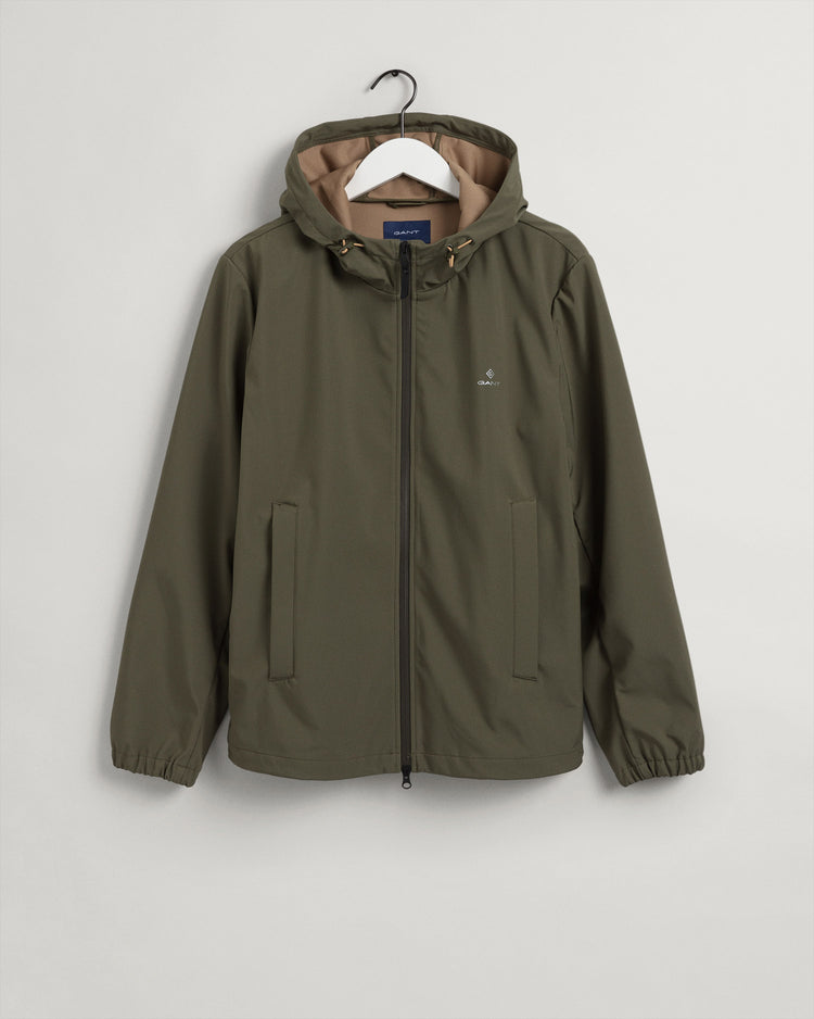 Kurtka męska z kapturem zielona