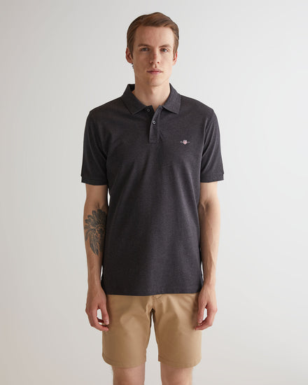 Koszulka polo męska regular fit szara