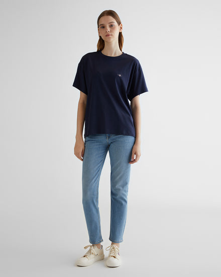 Koszulka z grafiką na plecach z dekoltem C