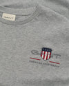 Bawełniany t-shirt męski z okrągłym dekoltem regular fit szary