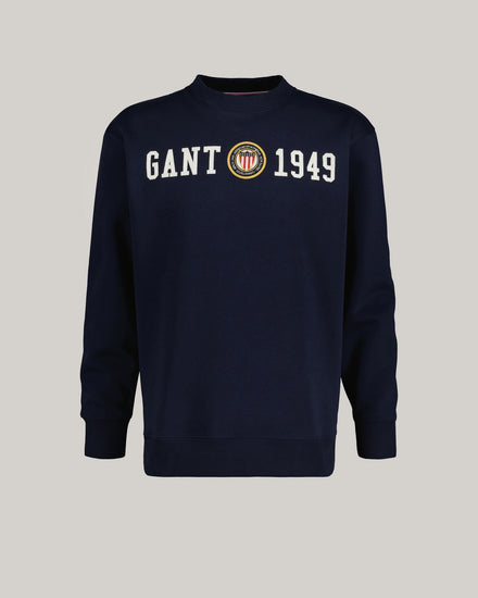 Bluza z okrągłym dekoltem i nadrukiem Crest