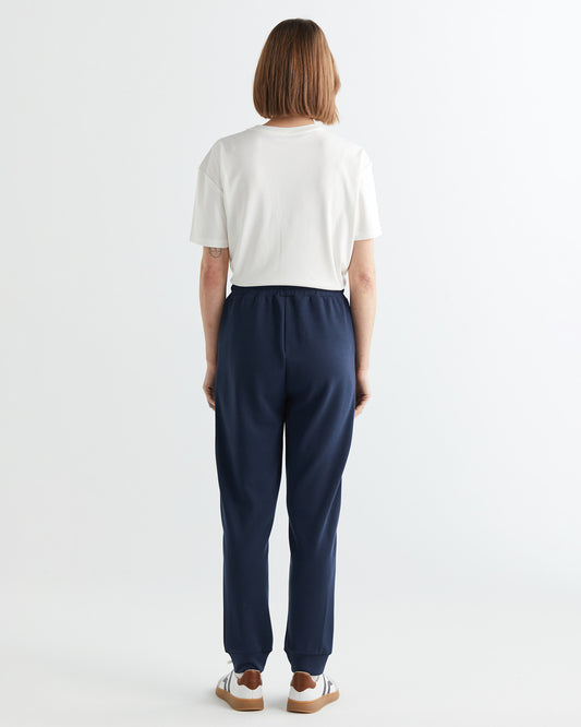 Spodnie dresowe damskie regular fit granatowe