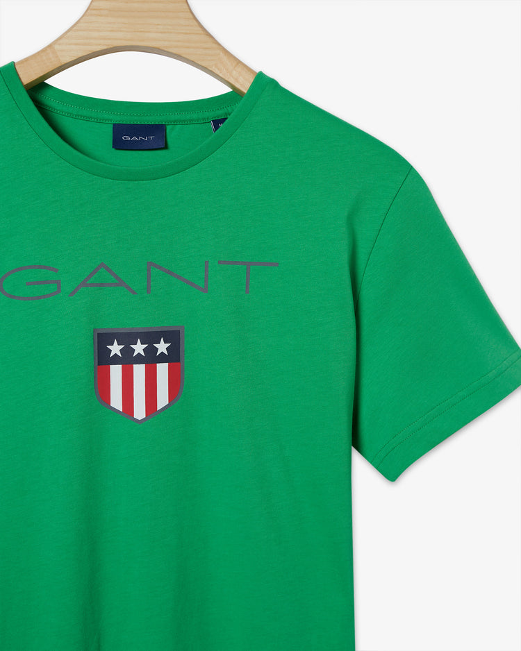 Bawełniany t-shirt męski z nadrukiem okrągły kołnierzyk regular fit