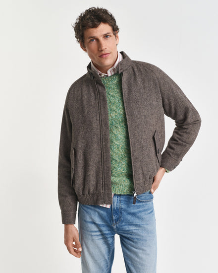 Kurtka męska ze stójką i długim rękawem regular fit khaki
