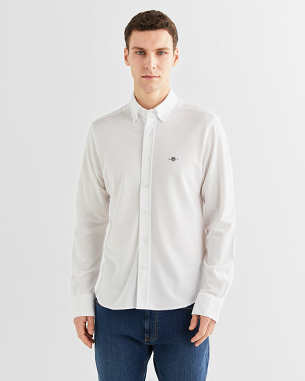 Koszula męska z długim rękawem regular fit biała