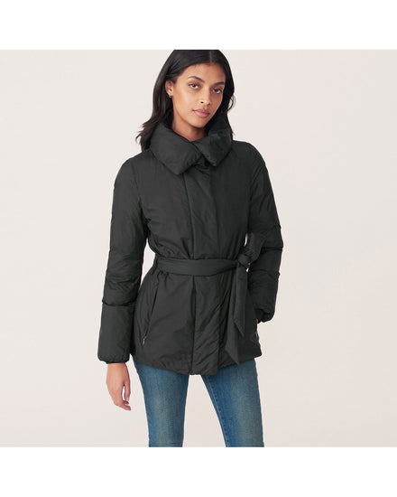 Kurtka damska z zamkiem z długim rękawem czarna