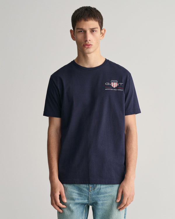 T-shirt męski z nadrukiem z okrągłym dekoltem regular fit