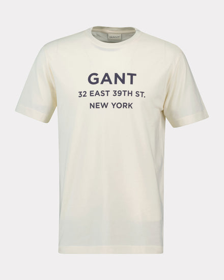 Bawełniany t-shirt męski z nadrukiem okrągły kołnierzyk regular fit