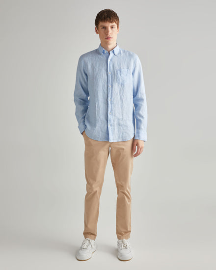 Koszula męska z długim rękawem regular fit niebieska