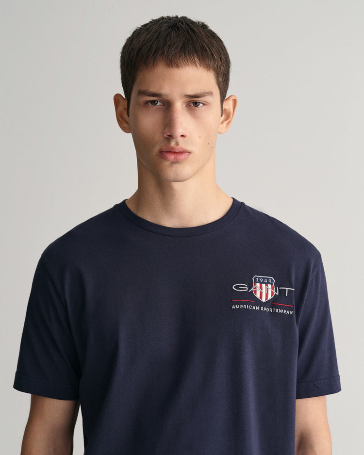 T-shirt męski z nadrukiem z okrągłym dekoltem regular fit