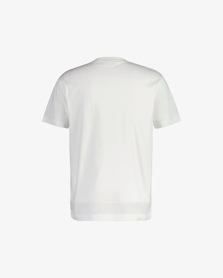 T-shirt męski z nadrukiem okrągły kołnierzyk regular fit beżowy