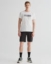 Bawełniany t-shirt męski z nadrukiem okrągły kołnierzyk regular fit