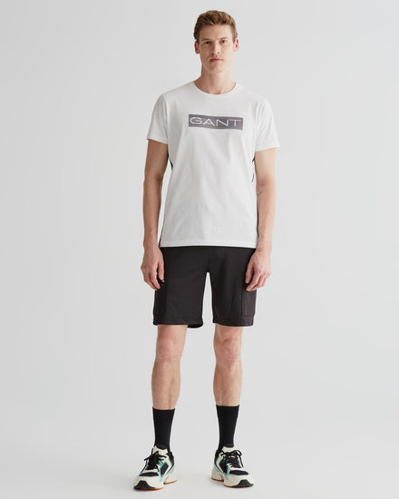 Bawełniany t-shirt męski z nadrukiem okrągły kołnierzyk regular fit