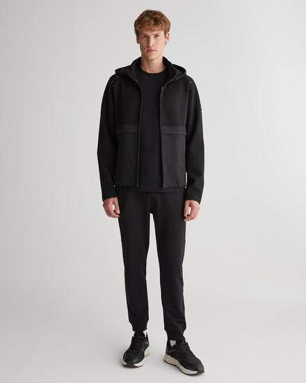 Bluza męska z zamkiem regular fit czarna