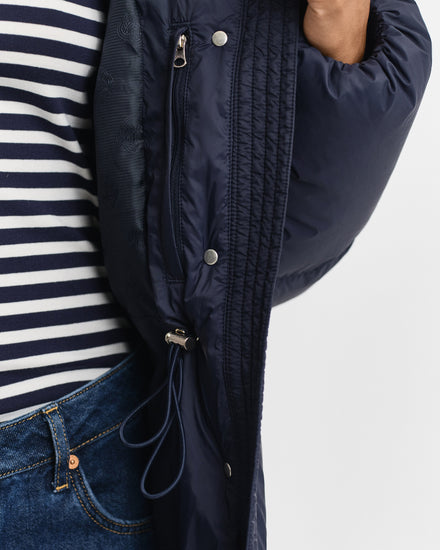 Kurtka damska z kapturem relaxed fit granatowa